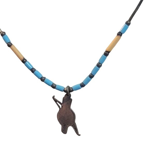 Vintage Sterling Silver Bow & Arrow Pendant Necklace Bead Accents & Barrel Clasp - Picture 8 of 9